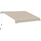 Outsunny Gelenkarmmarkise 395 x 245 x 350 cm beige