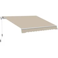 Outsunny Gelenkarmmarkise 395 x 245 x 350 cm beige