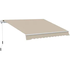 Outsunny Gelenkarmmarkise 395 x 245 x 350 cm beige