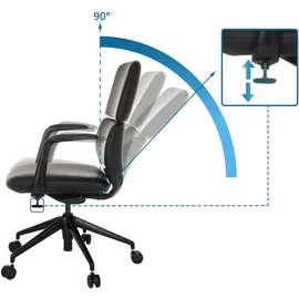 HJH Office ATMOS DESIGNER Kunstleder Schwarz