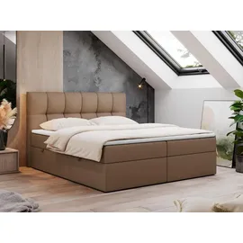 MKS Boxspringbett 160 x 200 cm H4 Braun