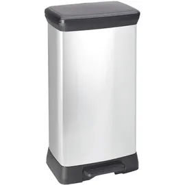 Curver Tretmülleimer Deco 50 L Silbern