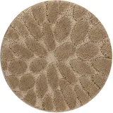 Badteppich Supreme Kreis Stones, Steine, Rutschfest, Weich – Beige Beige Rund 100 Cm