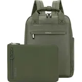 Golla Set aus Rucksack und Laptop-Sleeve 14 Zoll, Grün 76466