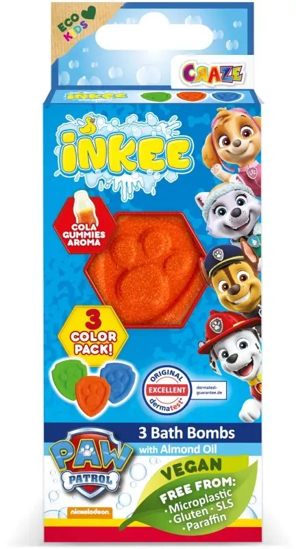 Craze INKEE Paw Patrol Badebombe für Kinder 3x15 g