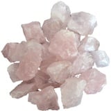 Rosenquarz Steine Rohsteine Chips klein | 100% Naturbelassene rosa Edelsteine Wassersteine | Heilstein und Computerstein | Dekosteine für Zimmerbrunnen (250 Gramm)