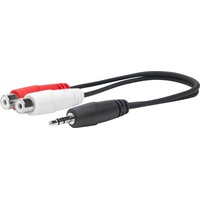 Vivolink PROMJMRCAF0.2 Audio-Kabel 0,2 m 2 x RCA 3.5mm
