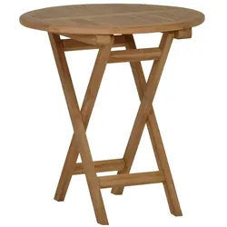 Teak Esstisch/Klapptisch rund 70x70cm Massivholz Teak