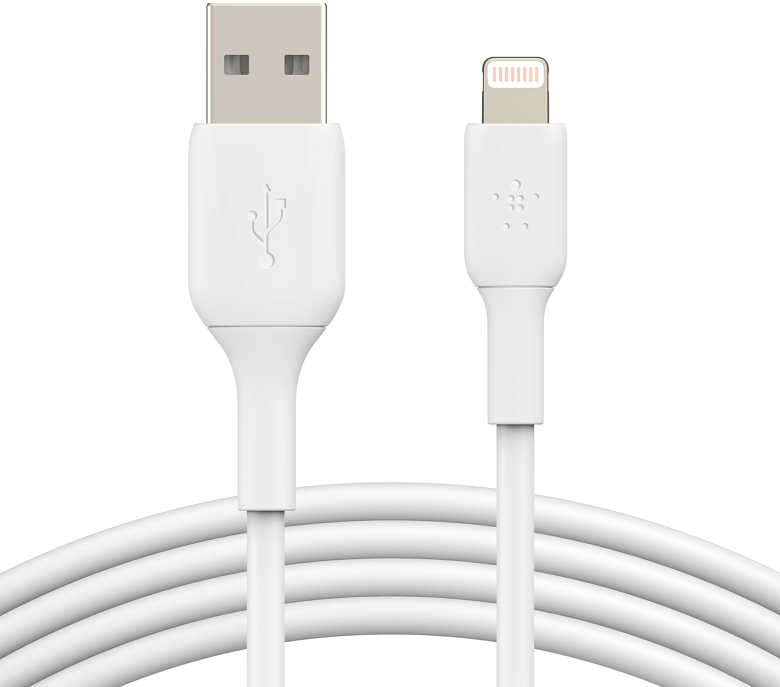 Belkin Lightning-Kabel (Boost Charge Lightning-/USB-Kabel für iPhone, iPad, AirPods) MFi-zertifiziertes iPhone-Ladekabel (Weiß, 3 m)