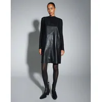 Opus Minikleid Lederoptik Schwarz 44