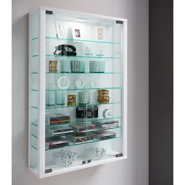 VCM Wandvitrine Vitrosa Mini 59 x 18 x 91,3 cm Weiß