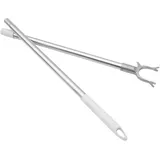 FONDOTIN Edelstahl Kleiderstange Weiß Vielseitiger Haushalts-kleiderhalter Stabiler Aufhänger Zum Aufhängen Von Kleidung Und Vorhängen Einfache Montage Dekoratives Und Praktisches Design