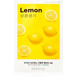Missha Airy Fit Lemon vitalisierende textile Maske zum Aufhellen der Haut 19 g