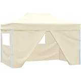 vidaXL Profi-Partyzelt 3 x 4 m inkl. 4 Seitenteile Creme