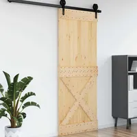 Tür Narvik Natur 90 X 210 Cm Massivkiefer Vidaxl