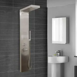 Home Deluxe Duschpaneel, Edelstahl- Metall, 20x142x50.5 cm, Badezimmer, Baden - Duschen, Duscharmaturen