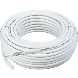 SAT Koaxialkabel 110 dB, weiß - Rolle 100 m ** 1m/0,83 EUR