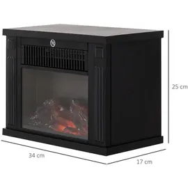 Homcom Standkamin Elektrokamin Schwarz