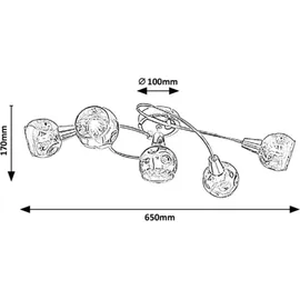 Rabalux 5349 Deckenleuchte Tamara E14 - Chrom glänzend