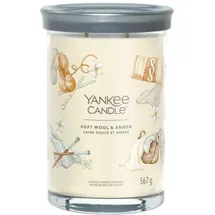 Yankee Candle Soft Wool & Amber Duftkerze 567 g beige