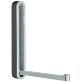 pieperconcept Wandhaken Klapphaken CANOA, Schwarz, B 2,1 x T 2,1 - 15,6 cm, aus mattiertem Metalldruckguss, ausklappbar grau|schwarz