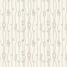 Rasch Textil Vliestapete Seemannsknoten 53 x 1005 cm 10 m Beige/Grau 429169