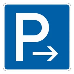 Schild I Verkehrszeichen Parken Anfang/Ende, Nr.314-20, Alu RA0, reflektierend, 600x600mm