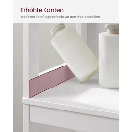 VASAGLE Badschrank BBC66WT weiß 30,0 x 30,0 x 141,5 cm