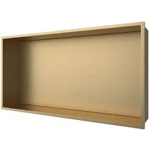 Aloni Wandnische Edelstahl Gold gebürstet rostfrei 300x600x100mm