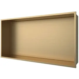 Aloni Wandnische Edelstahl Gold gebürstet rostfrei 300x600x100mm