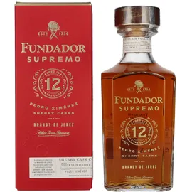 fundador brandy Fundador Supremo 12 Years Old 40% vol 0,7 l Geschenkbox