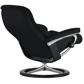 Stressless Relaxsessel Leder 79 x 103 x 73 cm Schwarz mit Hocker