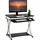 TECHLY Graphite Black Compact Pc Desk