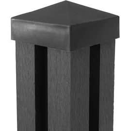 Mendler Zaunpfahl 240 x 0 cm Anthrazit/WPC