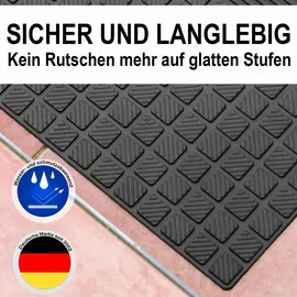 BigDean Stufenmatte 65 x 25 cm Schwarz