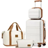 4 Set Reisekoffer Gepäcksets Kofferset Handgepäck Beautycase Kosmetikkoffer NEU