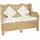 vidaXL 2-Sitzer-Sofa Rattan und Leinen