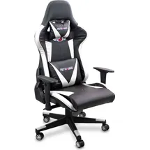 LACESTONE Gaming Stuhl Chair Drehstuhl Gamming Sessel PC Computer Gamingstuhl Gamingsessel (Weiß)