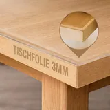 Trente Tischfolie 90x300 cm - 3mm dick - Tischdecke Abwaschbar - Tischschutz mit abgeschrägten Kanten - Transparente Tischdecke Eckig - Schutztischdecke Größe wählbar