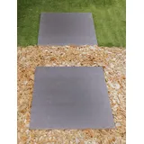 Terrassenplatte Feinsteinzeug grau 60 x 60 x 3 cm