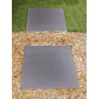 Terrassenplatte Feinsteinzeug grau 60 x 60 x 3 cm