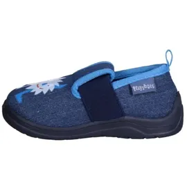 Playshoes Monster Hausschuhe Blau 18