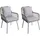 Proregal Gartenstuhl Aluminium Grau 2er Set