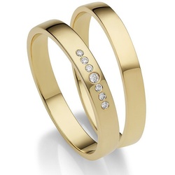 Firetti Trauring Schmuck Geschenk Gold 375 Hochzeit Ehering „LIEBE“, Made in Germany – mit o. ohne Brillanten/Diamanten gelb|goldfarben 53