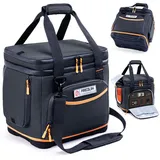 Doppellagige Reise-Tragetasche für Jackery Explorer 500 – tragbare Powerstation-Aufbewahrungstasche mit geformtem hartem Boden, seitlicher Belüftung und Vordertaschen für Jackery Zubehör und