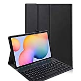 YGoal Tastatur Hülle für Galaxy Tab A8 10.5,(QWERTY Englische Layout) Ultradünn PU Leder Schutzhülle mit Abnehmbarer drahtloser Tastatur für Samsung Galaxy Tab A8 2021 10.5, Schwarz