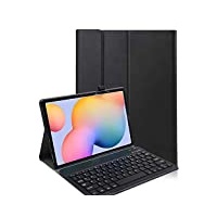 YGoal Tastatur Hülle für Galaxy Tab A8 10.5,(QWERTY Englische Layout) Ultradünn PU Leder Schutzhülle mit Abnehmbarer drahtloser Tastatur für Samsung Galaxy Tab A8 2021 10.5, Schwarz