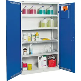 stumpf metall Stumpf Umweltschrank BP-4 lichtgrau / enzianblau + 4 Auffangwannen durchgehend - 7598074
