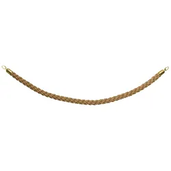 Securit® Classic Absperrseil - Gedrehtes Schiffstau mit goldenen Enden und Clip/Haken - 150cm