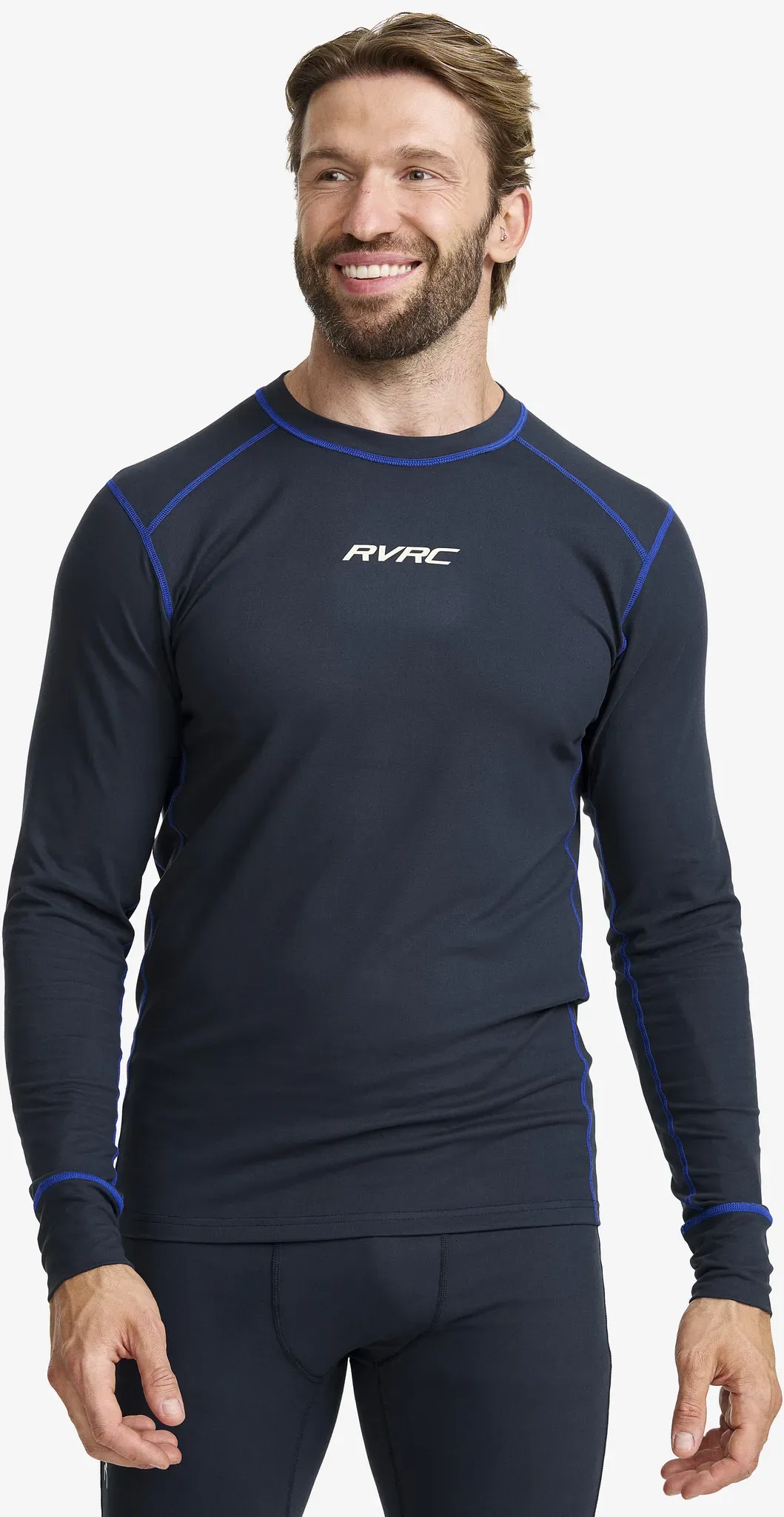 Downhill Base Layer Top Herren Deep Navy/Surf The Web, Größe:L - Herren > Funktionsunterwäsche - Blau